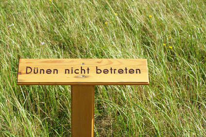 Dünen nicht betreten Frührentner